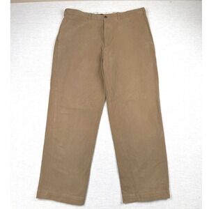 Brooks Brothers Hudson Khaki Cotton Mens Casual Dress Pants W38 L32